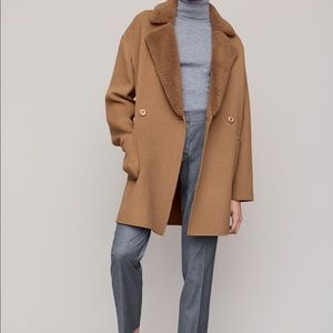 Trina Turk camel wool blend coat